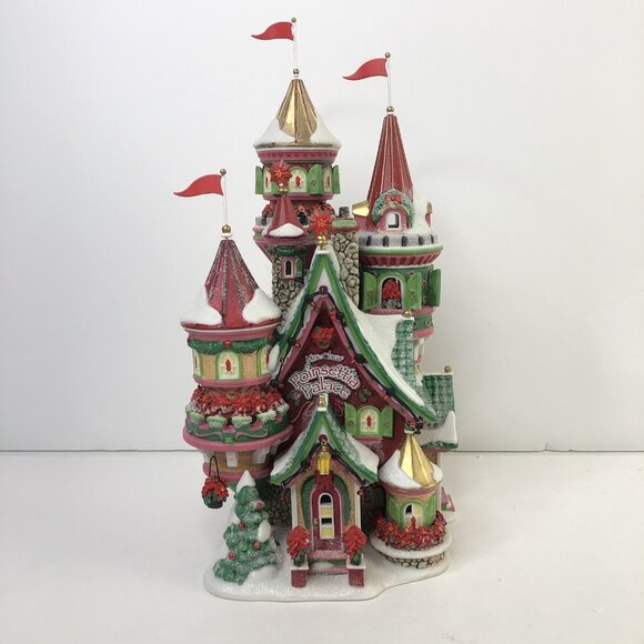 Department 56 Poinsettia Palace 56796 Christmas Village House Castle Decor READ! - Picture 2 of 12